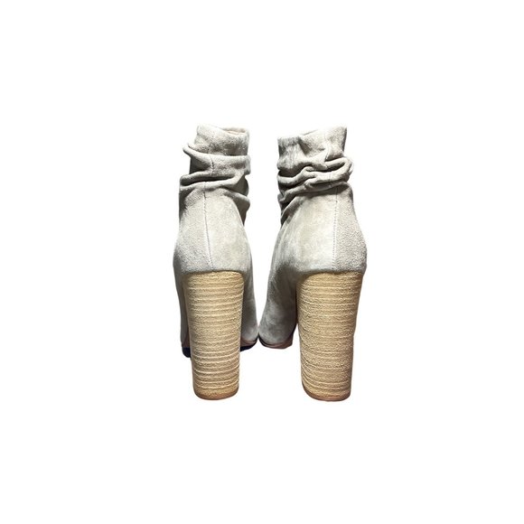 Kristin Cavallari Chinese Laundry Kid Suede Grey Laurel Peep Toe Bootie 9 - Picture 4 of 6